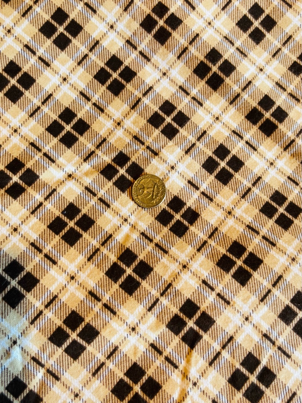 Plaid  Flannel Fabric 36”x42” by Joann New